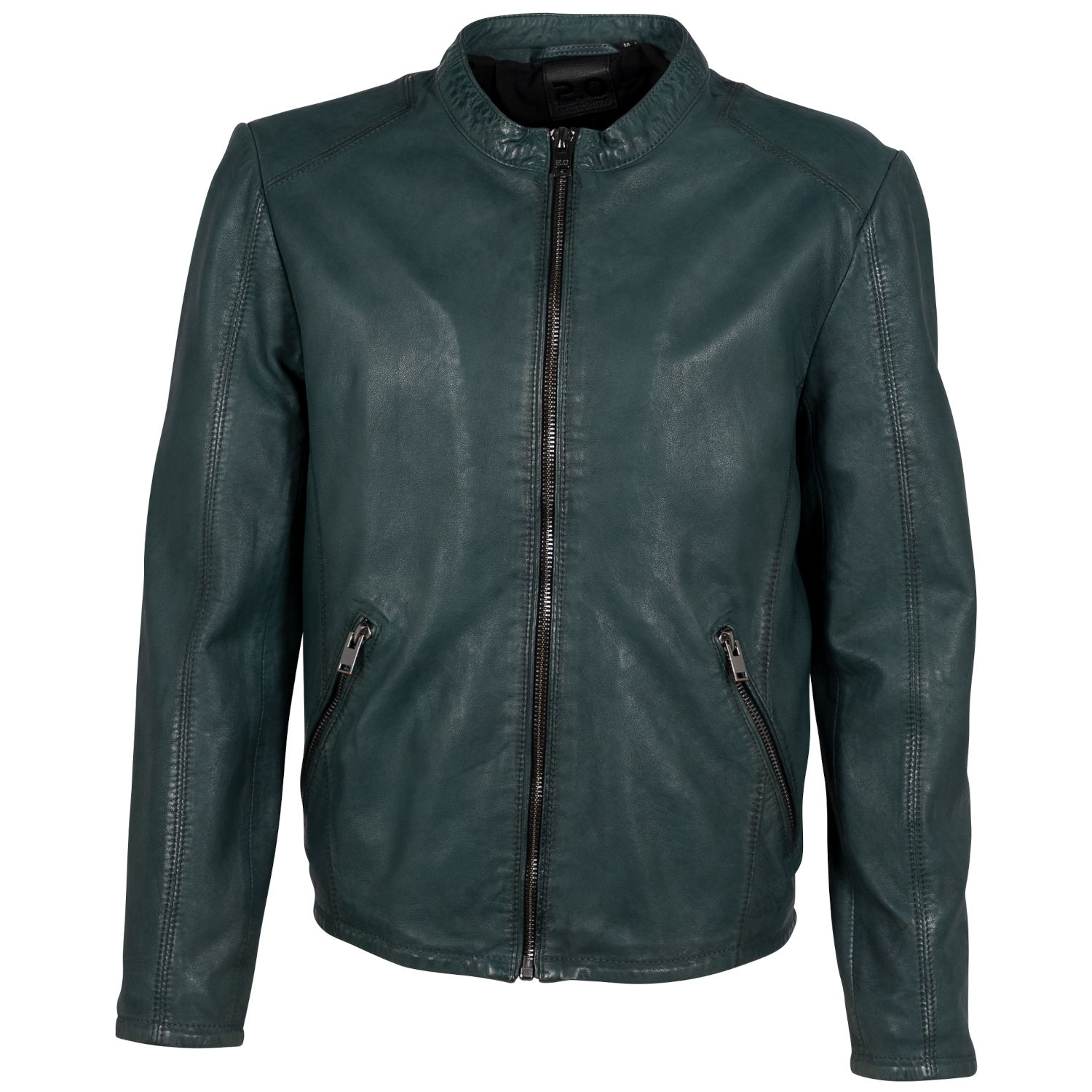 Geaca de Piele Barbati 2.0 by Mauritius Verde Inchis G2MIke – Geci de Piele