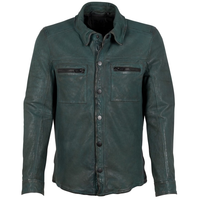 Camasa de Piele Barbati 2.0 by Mauritius Verde Inchis G2MImon – Camasi din Piele