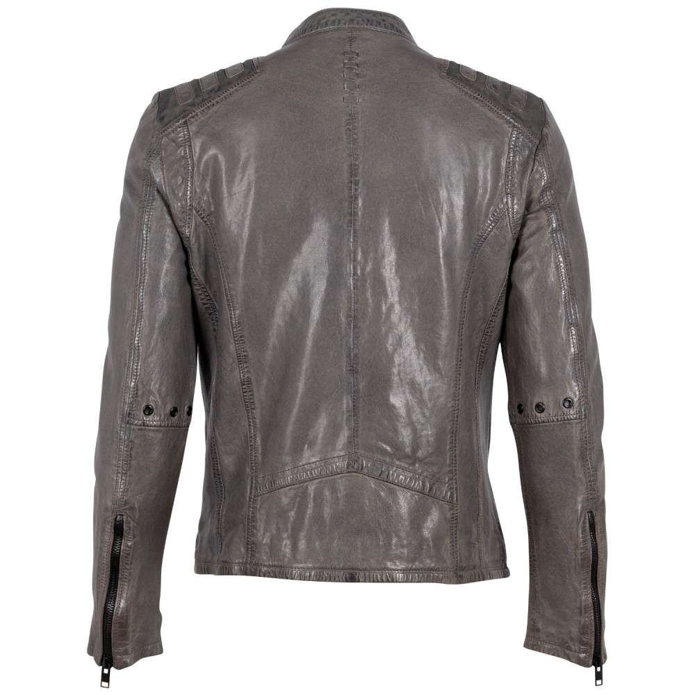 Geaca de Piele Barbati 2.0 by Mauritius Gri G2MMagnu