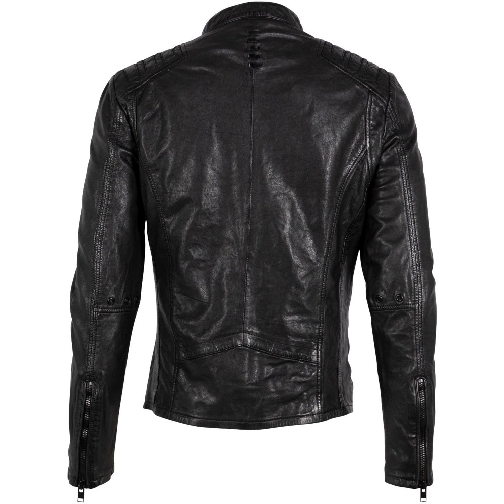 Geaca de Piele Barbati 2.0 by Mauritius Neagra G2MMagnu – Black Friday