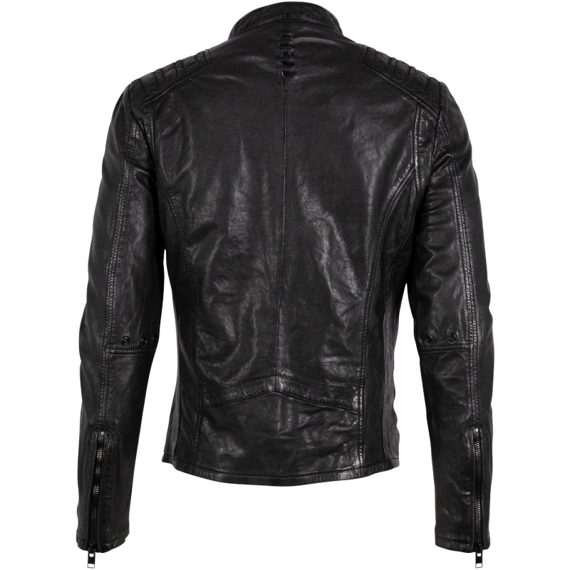 Geaca de Piele Barbati 2.0 by Mauritius Neagra G2MMagnu – Black Friday