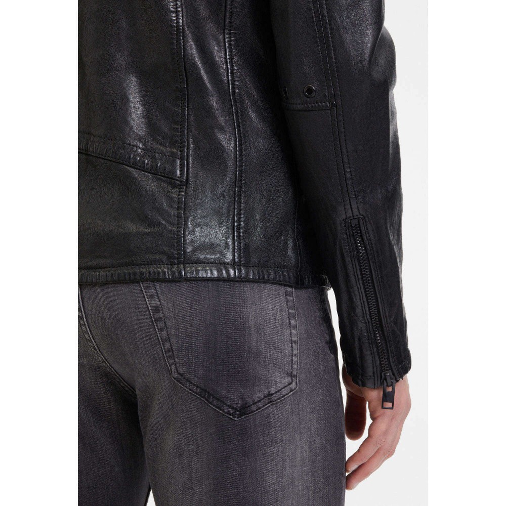 Geaca de Piele Barbati 2.0 by Mauritius Neagra G2MMagnu – Black Friday