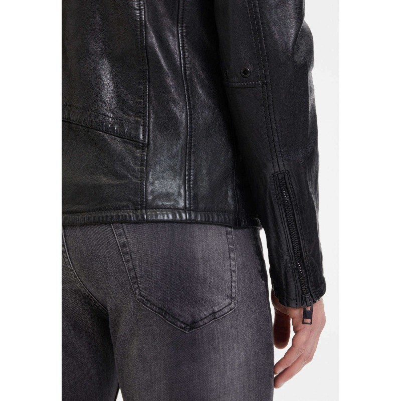 Geaca de Piele Barbati 2.0 by Mauritius Neagra G2MMagnu – Black Friday