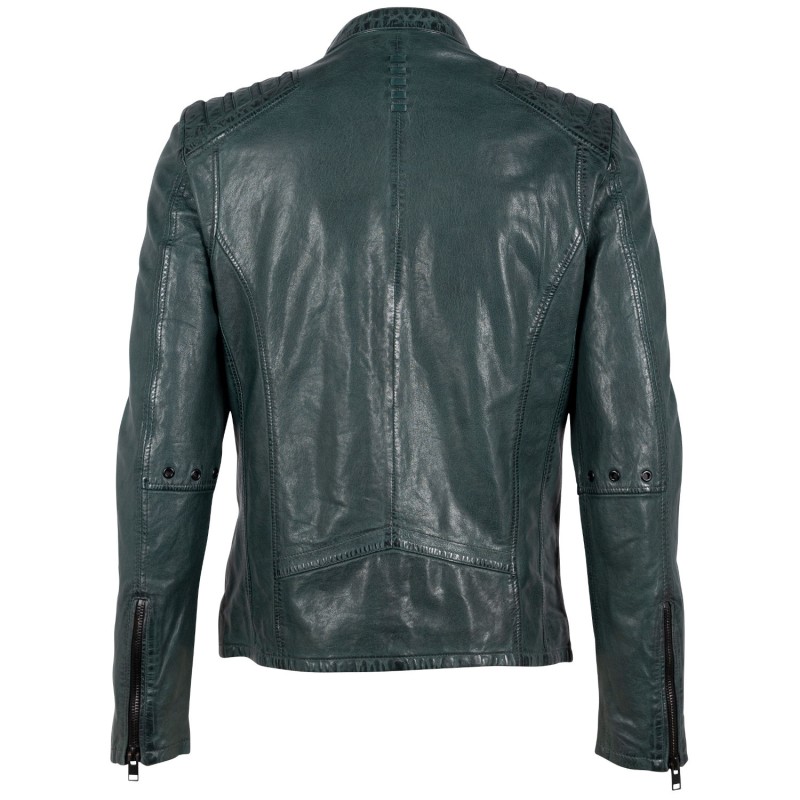 Geaca de Piele Barbati 2.0 by Mauritius Verde Inchis G2MMagnu – Black Friday