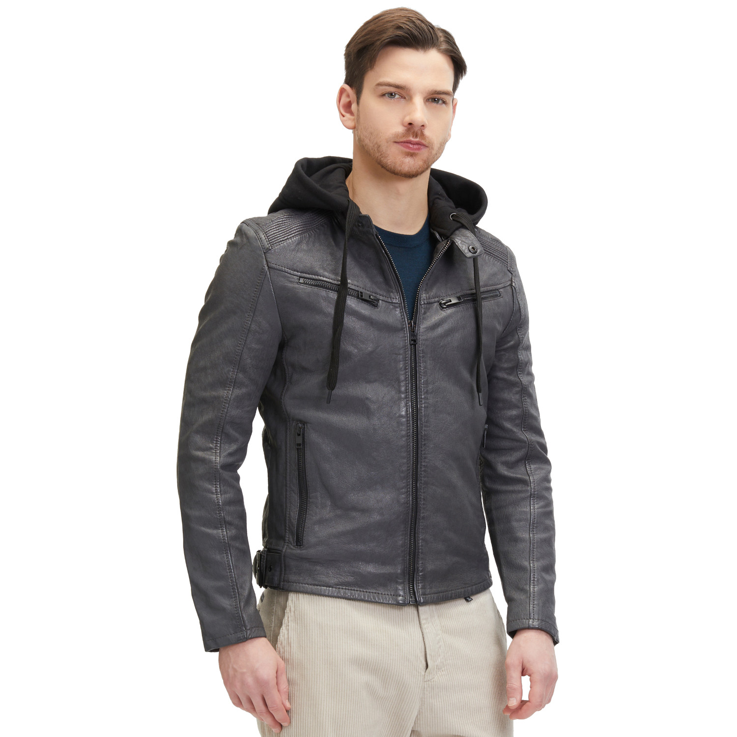 Geaca de Piele Barbati 2.0 by Mauritius Gri G2MNeiko – Geci de Piele