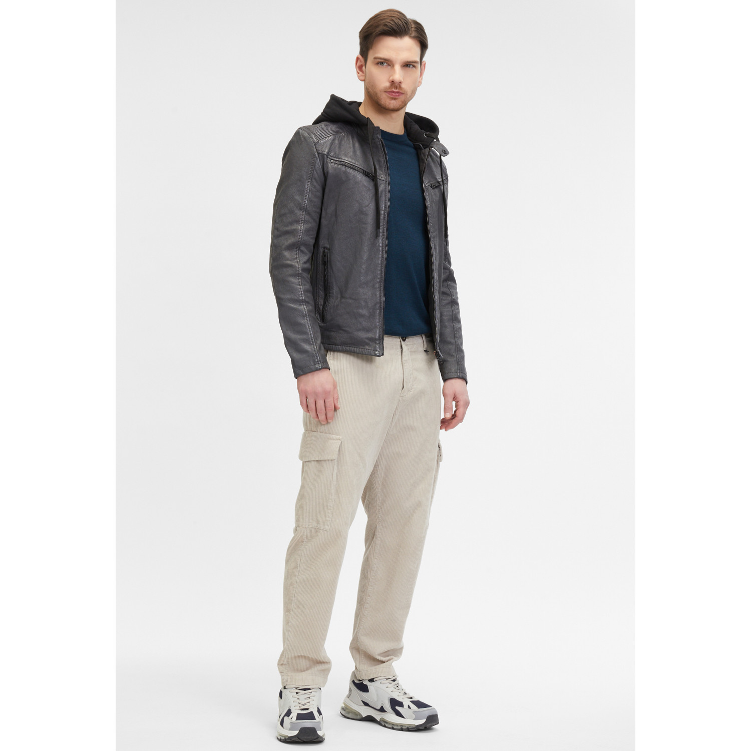 Geaca de Piele Barbati 2.0 by Mauritius Gri G2MNeiko – Geci de Piele