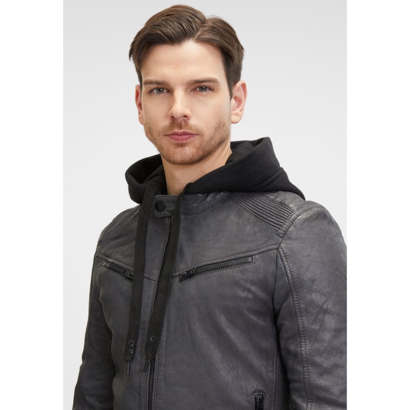 Geaca de Piele Barbati 2.0 by Mauritius Gri G2MNeiko – Geci de Piele