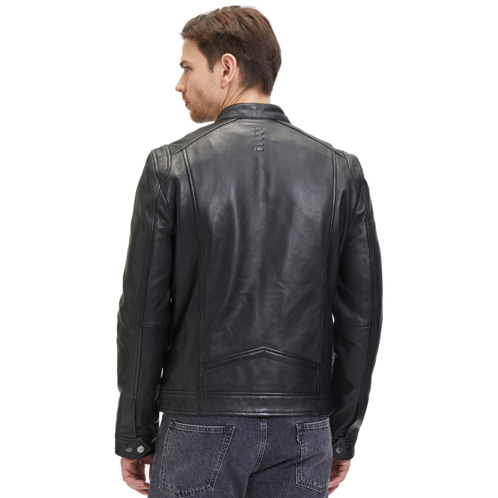 Geaca de Piele Barbati 2.0 by Mauritius Neagra G2MOccer