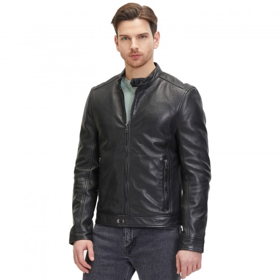 Geaca de Piele Barbati 2.0 by Mauritius Neagra G2MOccer