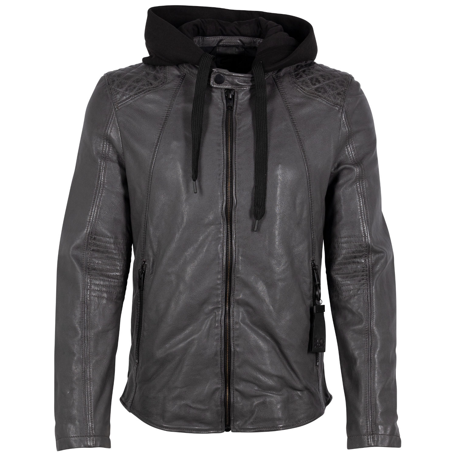 Geaca de Piele Barbati 2.0 by Mauritius Gri G2MRaj – Geci de Piele