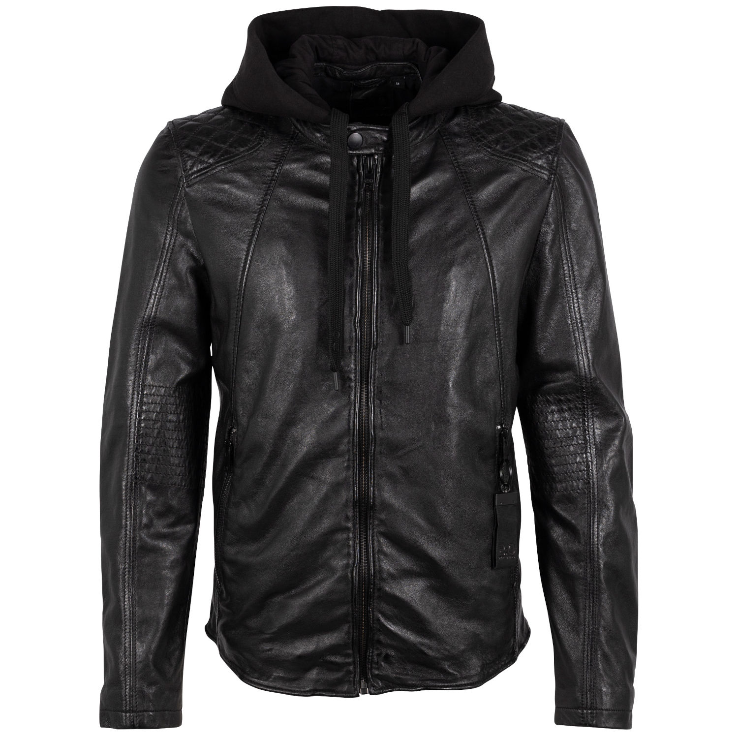 Geaca de Piele Barbati 2.0 by Mauritius Neagra G2MRaj – Black Friday