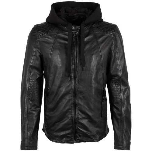 Geaca de Piele Barbati 2.0 by Mauritius Neagra G2MRaj