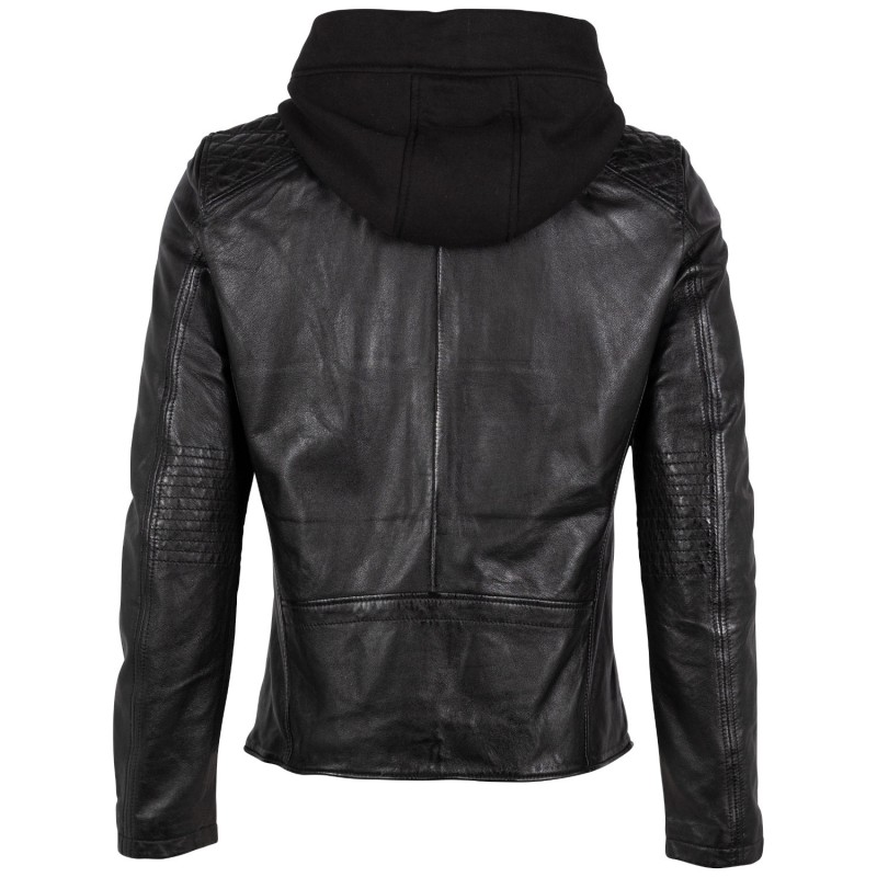 Geaca de Piele Barbati 2.0 by Mauritius Neagra G2MRaj – Black Friday