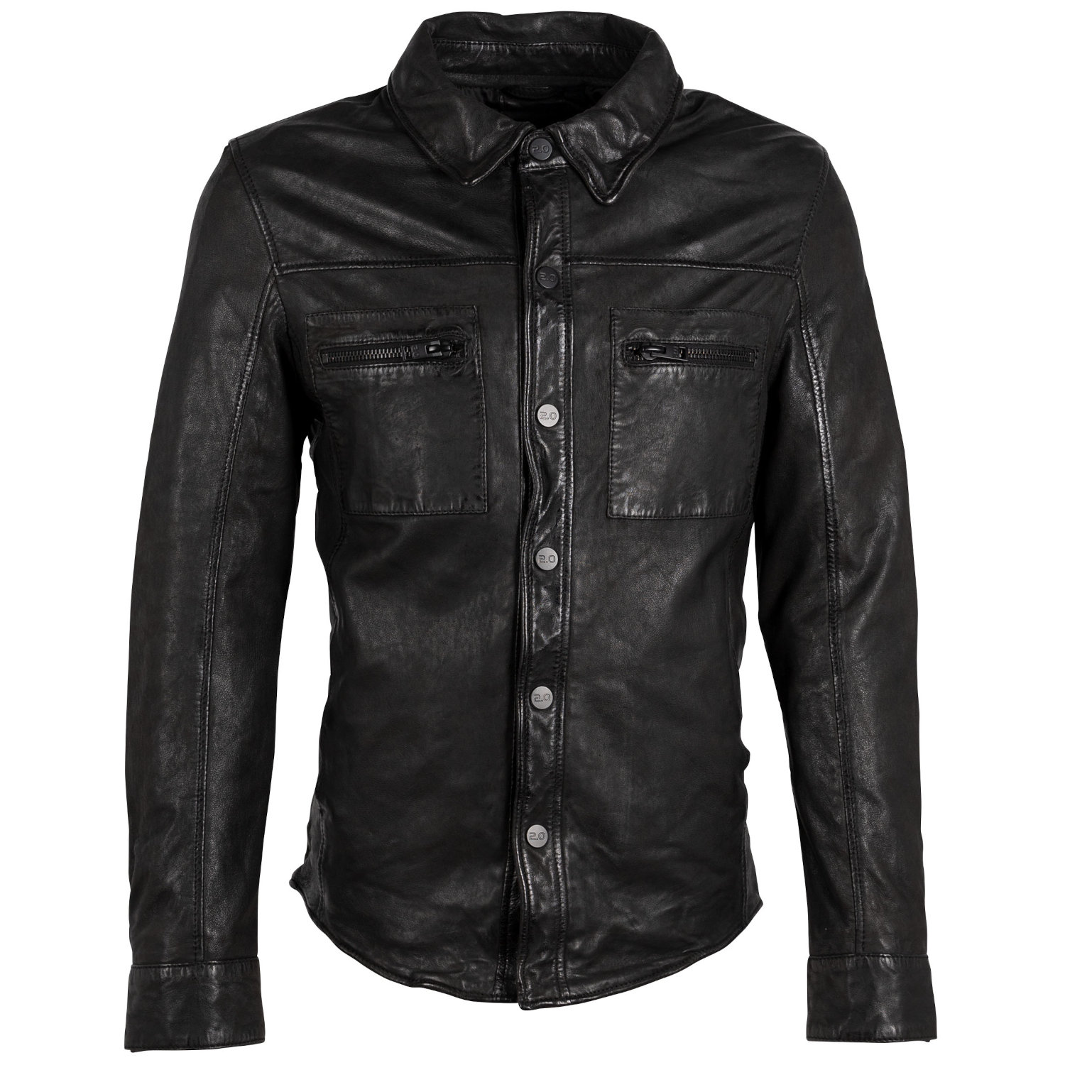 Camasa de Piele Barbati 2.0 by Mauritius Neagra G2MRavil – Camasi din Piele