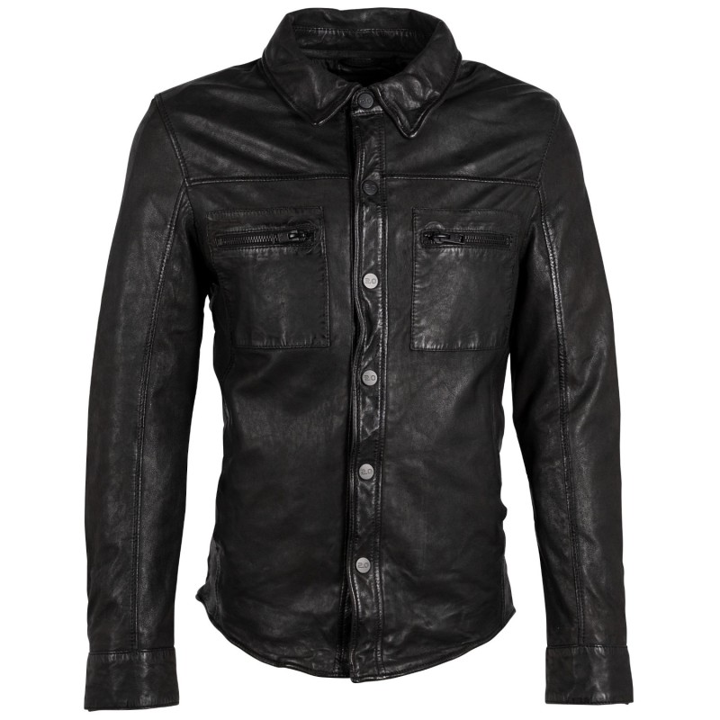 Camasa de Piele Barbati 2.0 by Mauritius Neagra G2MRavil – Camasi din Piele