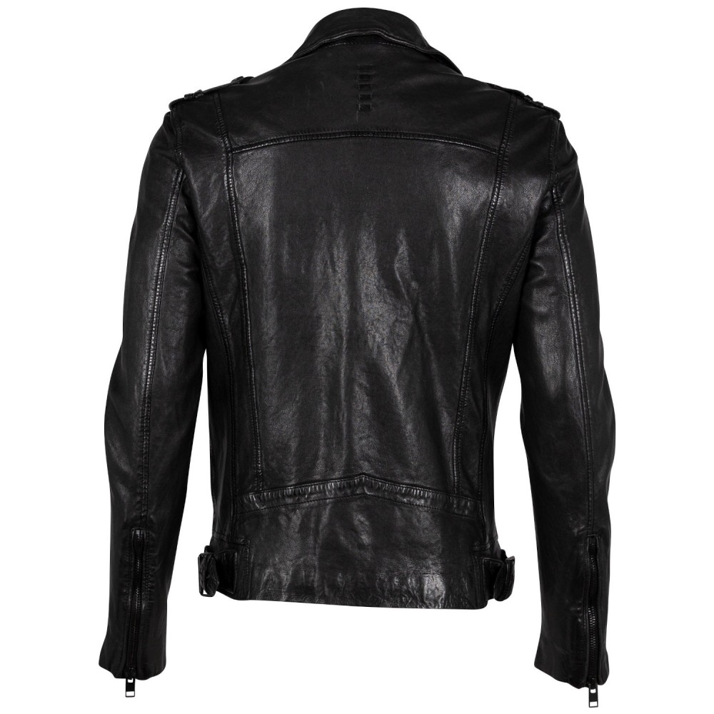 Geaca de Piele Barbati 2.0 by Mauritius Neagra G2MRotys – Black Friday