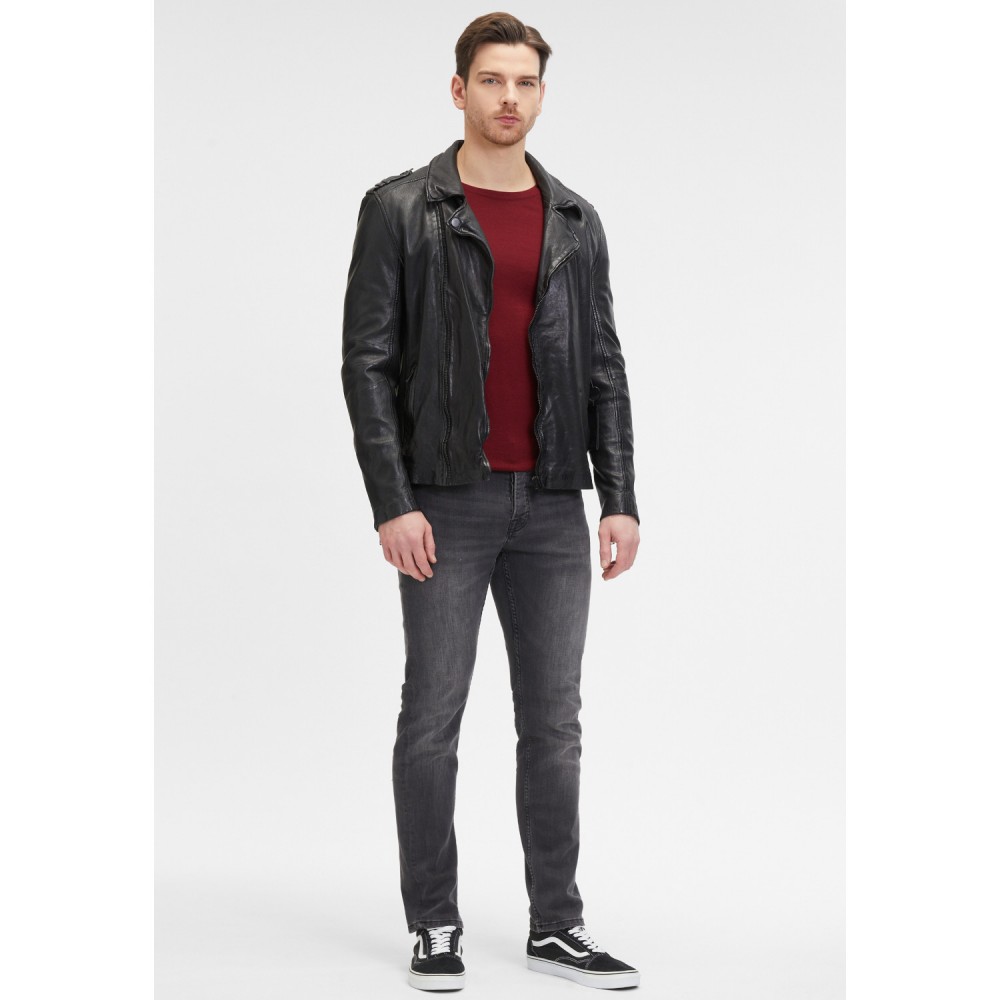 Geaca de Piele Barbati 2.0 by Mauritius Neagra G2MRotys – Black Friday