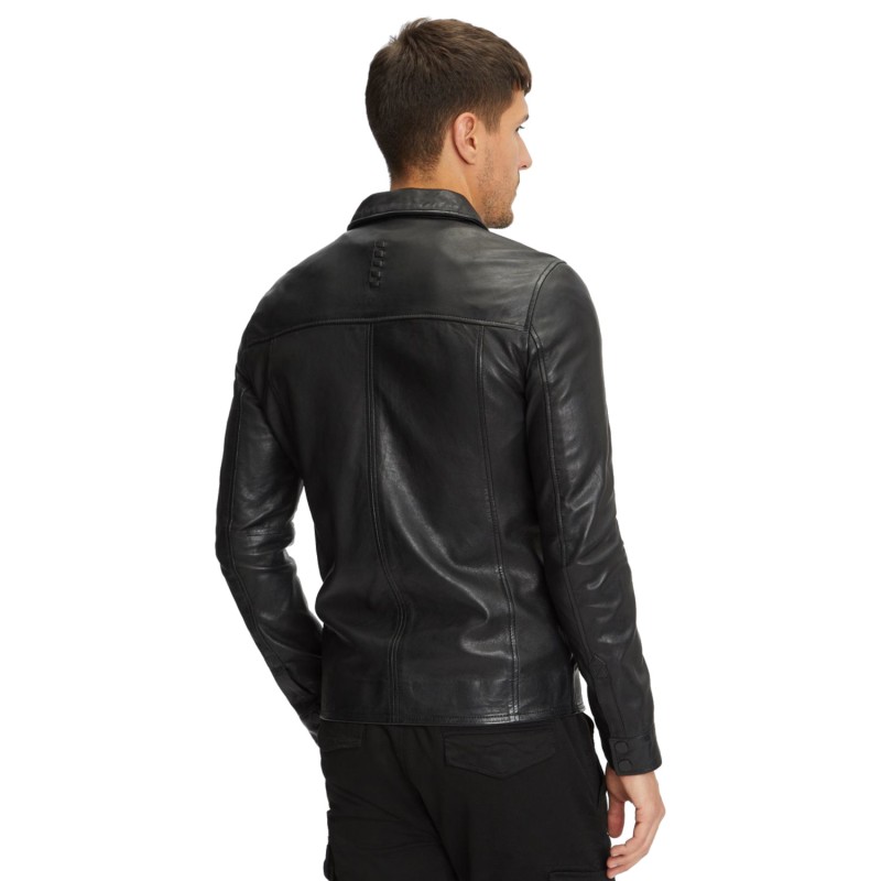 Camasa de Piele Barbati 2.0 by Mauritius Neagra G2MThame – Camasi din Piele