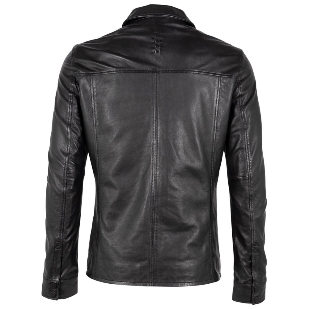 Camasa de Piele Barbati 2.0 by Mauritius Neagra G2MThame Camasa de Piele Barbati 2.0 by Mauritius Neagra G2MThame - readytowear.ro