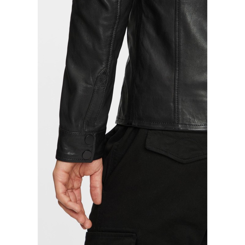 Camasa de Piele Barbati 2.0 by Mauritius Neagra G2MThame – Camasi din Piele