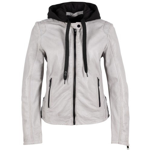 Geaca de Piele Dama 2.0 by Mauritius Gri Deschis G2WAlya