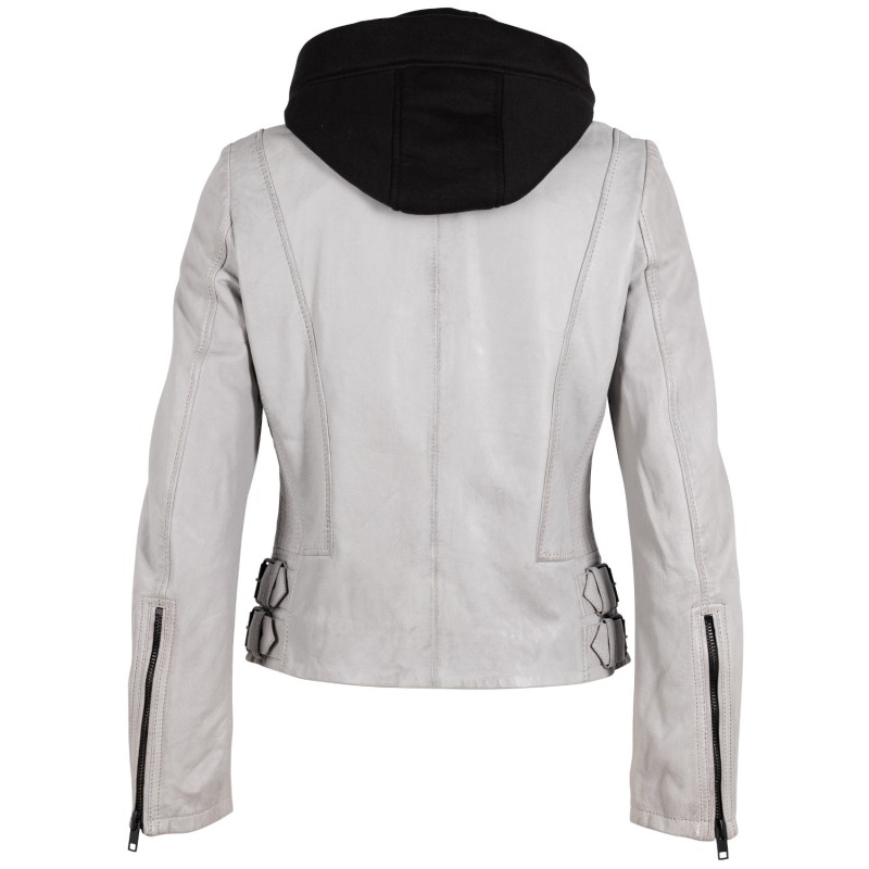 Geaca de Piele Dama 2.0 by Mauritius Gri Deschis G2WAlya – Black Friday