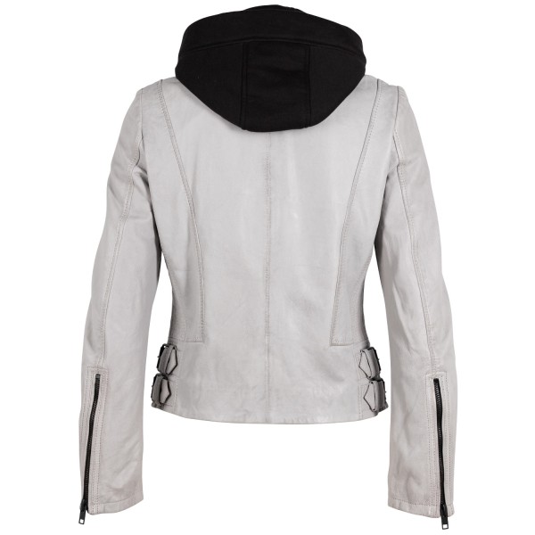 Geaca de Piele Dama 2.0 by Mauritius Gri Deschis G2WAlya