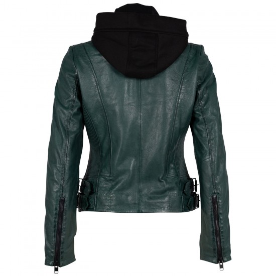 Geaca de Piele Dama 2.0 by Mauritius Verde Inchis G2WAlya