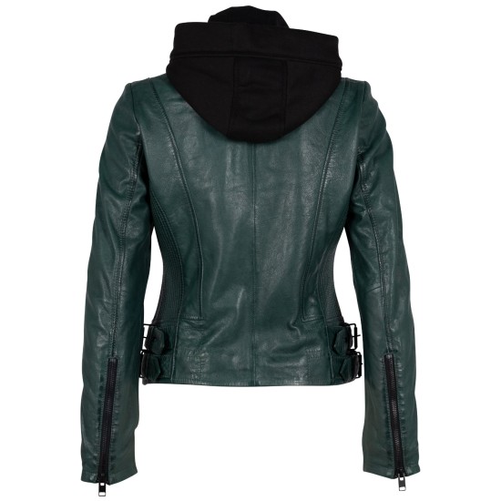 Geaca de Piele Dama 2.0 by Mauritius Verde Inchis G2WAlya