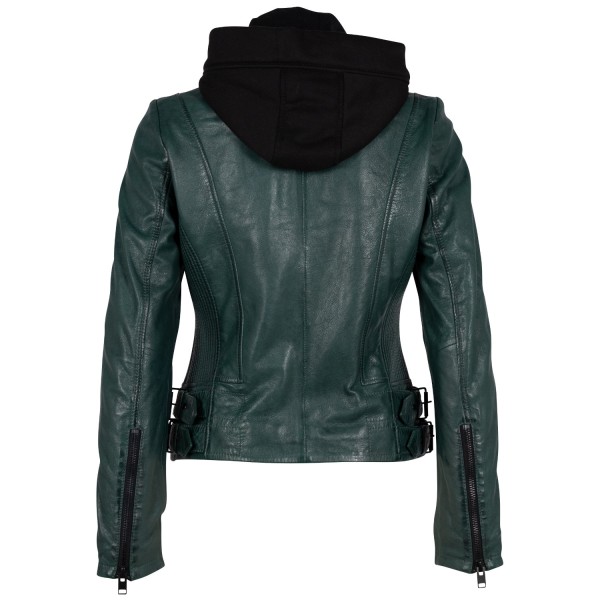 Geaca de Piele Dama 2.0 by Mauritius Verde Inchis G2WAlya