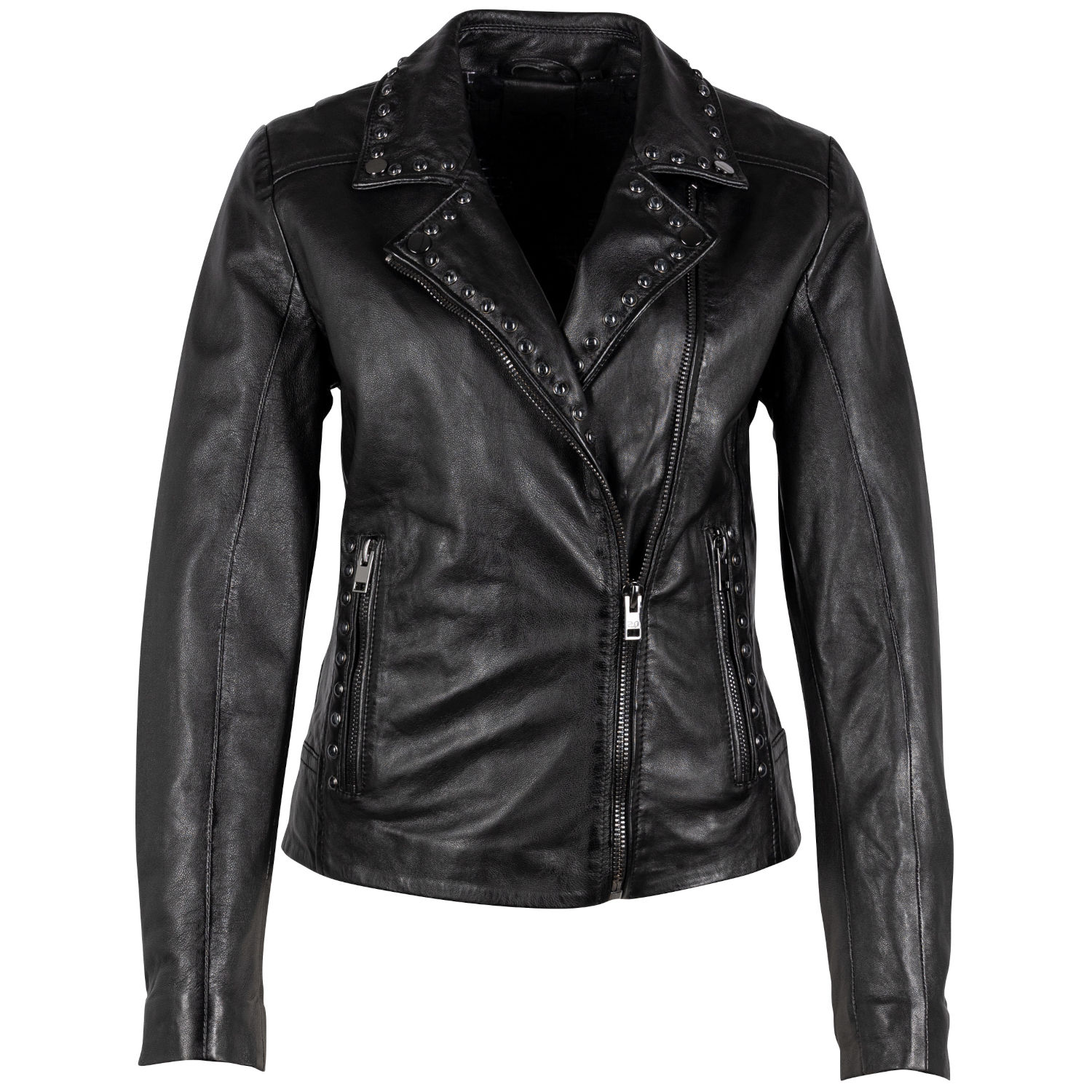 Geaca de Piele Dama 2.0 by Mauritius Neagra G2WBenja – Black Friday