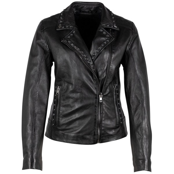 Geaca de Piele Dama 2.0 by Mauritius Neagra G2WBenja