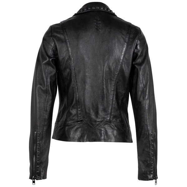 Geaca de Piele Dama 2.0 by Mauritius Neagra G2WBenja