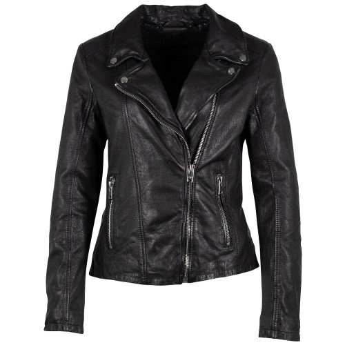 Geaca de Piele Dama 2.0 by Mauritius Neagra G2WByra