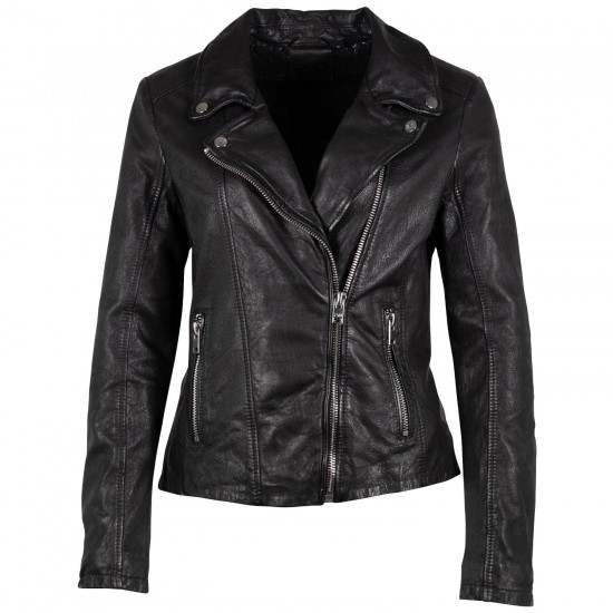 Geaca de Piele Dama 2.0 by Mauritius Neagra G2WByra