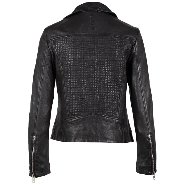 Geaca de Piele Dama 2.0 by Mauritius Neagra G2WByra