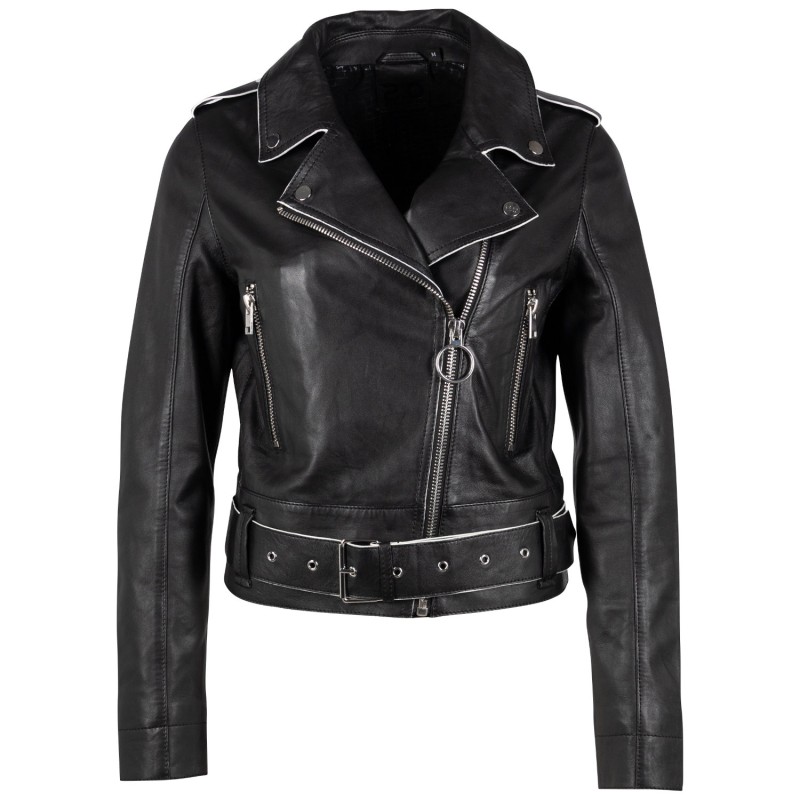 Geaca de Piele Dama 2.0 by Mauritius Neagra G2WCelin – Black Friday