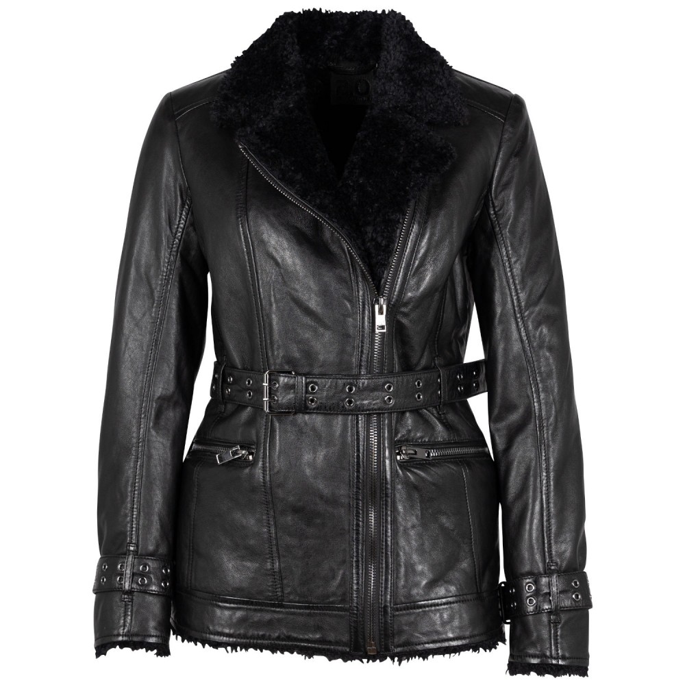Geaca de Piele Dama 2.0 by Mauritius Neagra G2WDeba Geaca de Piele Dama 2.0 by Mauritius Neagra G2WDeba - readytowear.ro