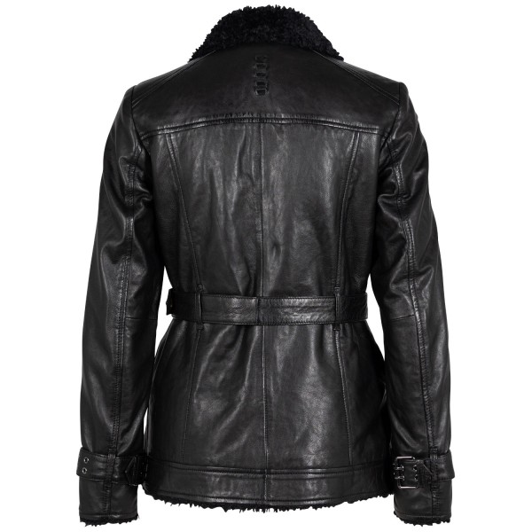Geaca de Piele Dama 2.0 by Mauritius Neagra G2WDeba – Black Friday — fotografia 2