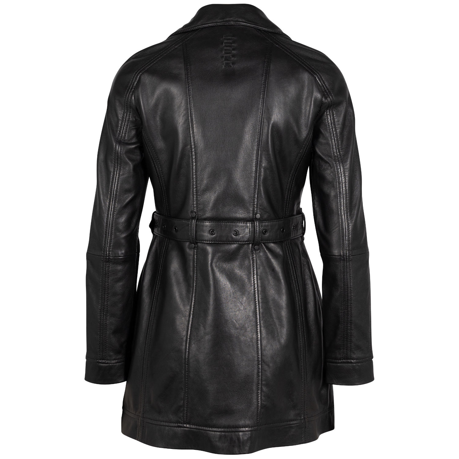 Geaca Lunga de Piele Dama 2.0 by Mauritius Neagra G2WDenya – Black Friday