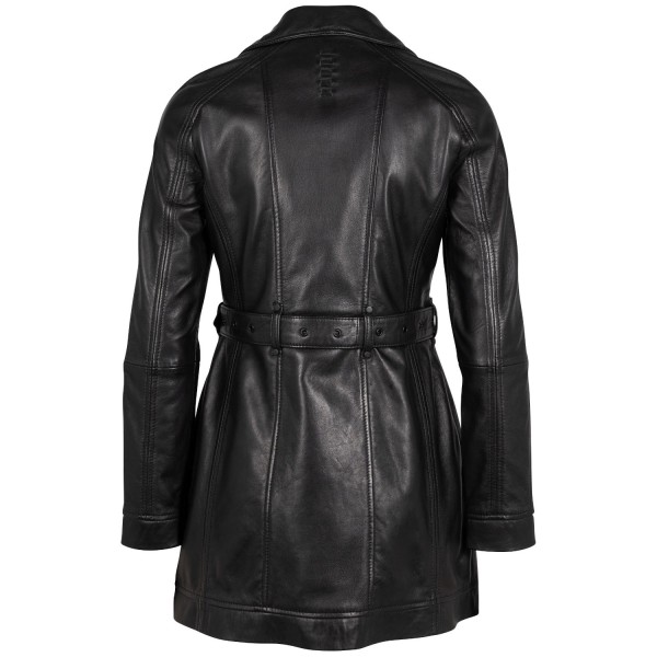 Geaca Lunga de Piele Dama 2.0 by Mauritius Neagra G2WDenya – Black Friday — fotografia 2