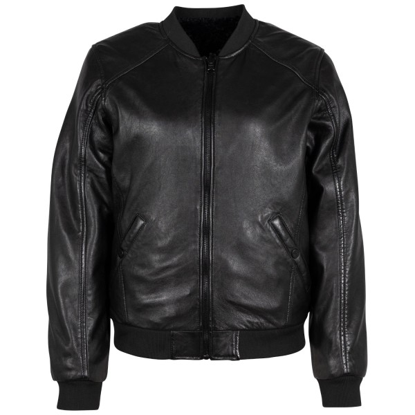 Geaca de Iarna din Piele cu doua fete Dama 2.0 by Mauritius Neagra G2WDilay