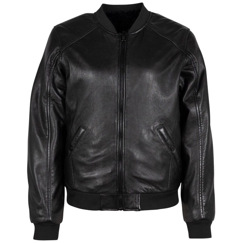 Geaca de Iarna din Piele cu doua fete Dama 2.0 by Mauritius Neagra G2WDilay – Black Friday