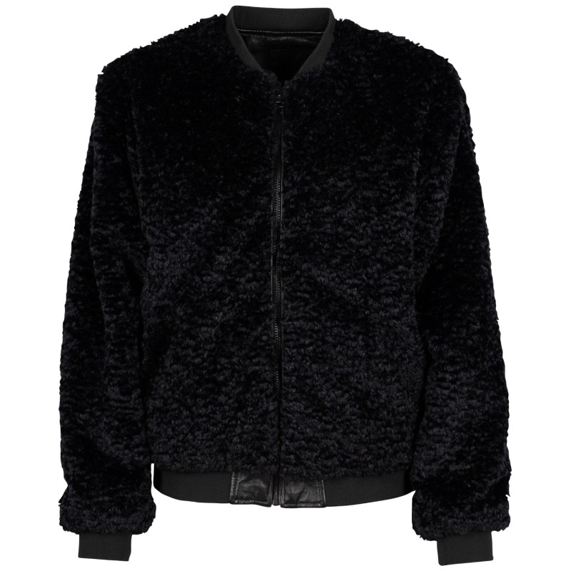 Geaca de Iarna din Piele cu doua fete Dama 2.0 by Mauritius Neagra G2WDilay – Black Friday