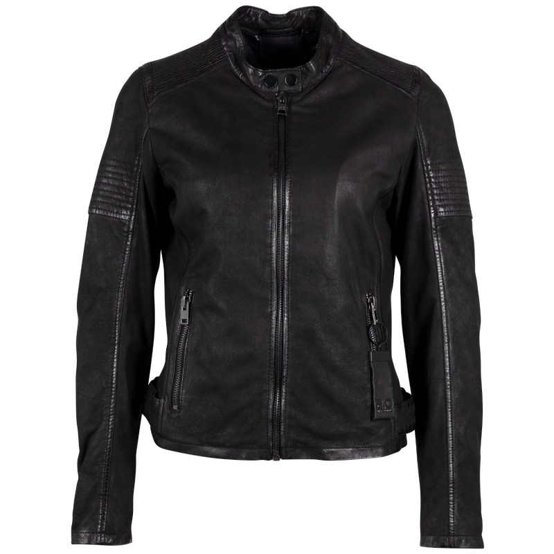 Geaca de Piele Dama 2.0 by Mauritius Neagra G2WElya – Geci de Piele