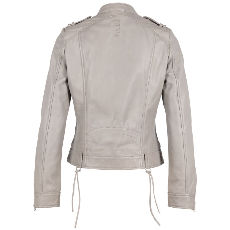 Geaca de Piele Dama 2.0 by Mauritius Gri Deschis G2WFyana – Geci de Piele