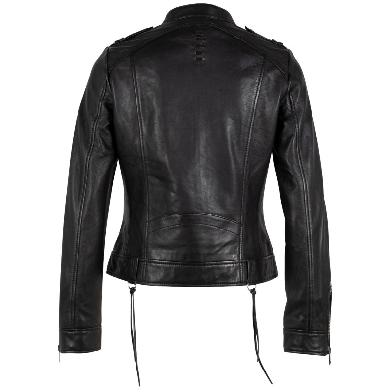 Geaca de Piele Dama 2.0 by Mauritius Neagra G2WFyana – Geci de Piele