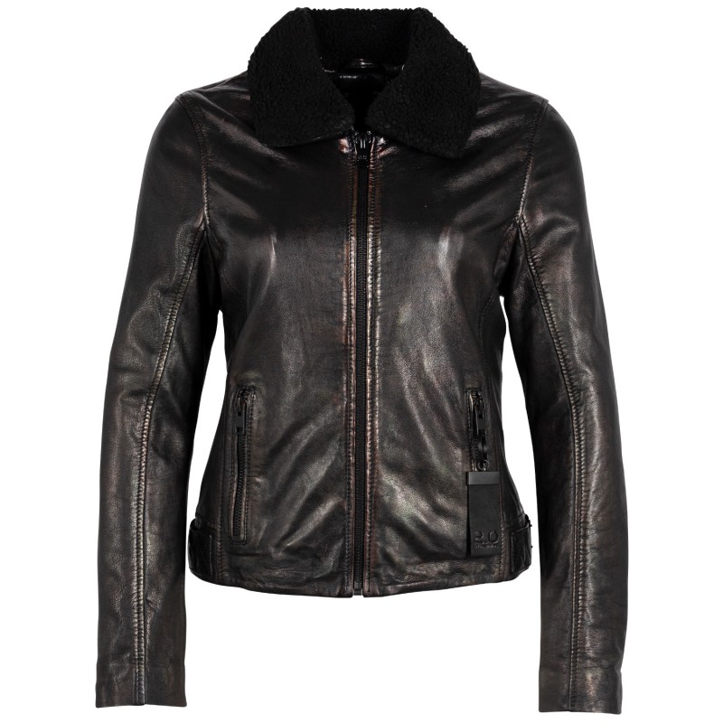 Geaca de Piele Dama 2.0 by Mauritius Neagra G2WKavita – Black Friday