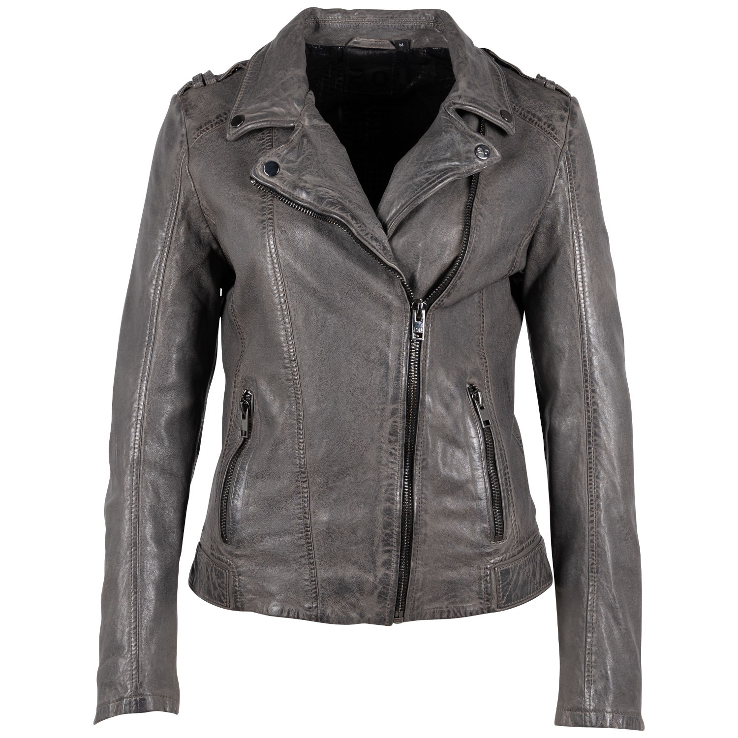 Geaca de Piele Dama 2.0 by Mauritius Gri G2WKyra – Black Friday