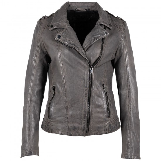 Geaca de Piele Dama 2.0 by Mauritius Gri G2WKyra
